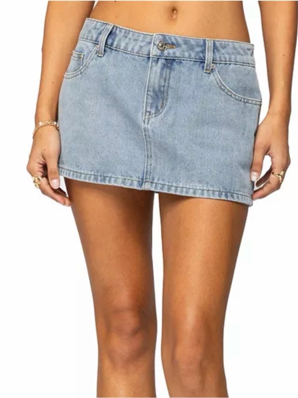 Edikted denim mini skirt